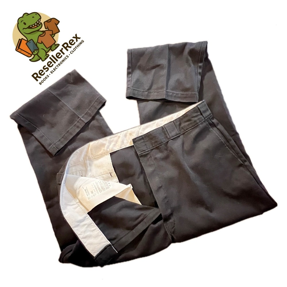 Dickies Men Black Straight Fit 874 Work Pants Size 38x32